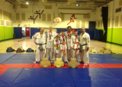 Mirabel tournament, March 11, 2023 - 5 students attended this annual tournament and 7 medals came home. 5 for fighting and 2 for Kata. Good job done by all. Hard work pays off. www.manoli.ca