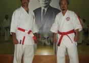 Sensei Manoli & So Shihan Masayuki Hisataka after 5th Dan belt promotion