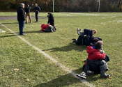 Nov. 15, 2025 training outside at the Beaconsfield Rec. center