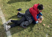 Nov. 15, 2025 training outside at the Beaconsfield Rec. center