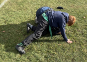 Nov. 15, 2025 training outside at the Beaconsfield Rec. center