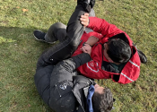 Nov. 15, 2025 training outside at the Beaconsfield Rec. center