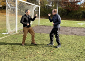 Nov. 15, 2025 training outside at the Beaconsfield Rec. center