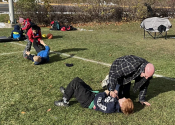 Nov. 15, 2025 training outside at the Beaconsfield Rec. center