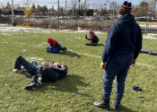 Nov. 15, 2025 training outside at the Beaconsfield Rec. center