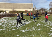 Nov. 15, 2025 training outside at the Beaconsfield Rec. center