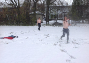 Karate training outside in our beautiful, snowy wonderland. A different world when wearing boots, gloves and trying to grapple, punch and kick. A good experience was had by all participants. Beaconsfield Recreation center, Tokon Dojo - Kenkokan/Koshiki, Jiu-Jitsu, Nov. 19, 2022. www.manoli.ca