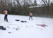 Karate training outside in our beautiful, snowy wonderland. A different world when wearing boots, gloves and trying to grapple, punch and kick. A good experience was had by all participants. Beaconsfield Recreation center, Tokon Dojo - Kenkokan/Koshiki, Jiu-Jitsu, Nov. 19, 2022. www.manoli.ca