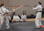 Adam Simard - Black Belt presentation, group picture - Dec. 2021, Mirabe