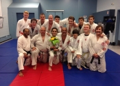 Flowers for our new Black Belt graduate - June 2016