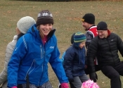 Training outside November 2017 - even parents got involved.