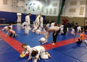 Saturday morning parent/child bully-proofing and Karate class. Beaconsfield Recreation Centre. Dec. 2017