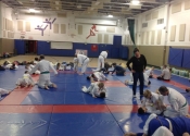 Bully-proofing and karate class for parents and children. Beaconsfield Recreation Centre. Dec. 2017. Beautiful to see all these hard working kids and parents. We develop an 'Attitude' based training backed by technical knowledge of what to do if bullied.