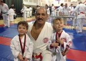 Two proud warriors after having competed. Bravo! Dec. 9. 2017. Beaconsfield Recreation Centre.