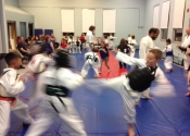 Thursday Karate & Jiu-Jitsu class at the Beaconsfield Recreation Center. October 2018.