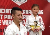 Leah Mah, winning 1st place Kata and 1st place Shia on Saturday October 27, 2018. Canada Cup tournament in Mirabel, Qc.