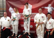 Sarah-Maude is a warrior. Both her opponents were bigger, stronger than she was. She took the fight to them and handled herself like a warrior. Placed 2nd in her division amongst guys. She will be a force to reckon with as she gets older. We are lucky to have her as a student at our club. Canada Cup, October 27, 2018. Mirabel, Qc.