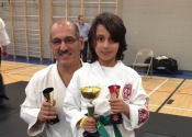 Sensei Manoli with a big champion - Julian Harr, an inspiration. Canada Cup, October 27, 2018. Mirabel, Qc.
