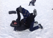 een and adult class. What fun to grapple with boots, coat, gloves and tuque on. Beaconsfield Recreation Centre, Montreal, Qc. November 2018.