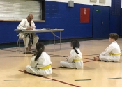 Pictures from orange belt test June 15. Beaconsfield Rec Center