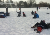 Grappling outdoors - Winter class in Beaconsfield November 2018