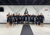 January 31, 2023 - Palm Beach Garden BJJ and fitness center - Florida. No-Gi grappling with these wonderful people. My son Nicolas came along (far right) for the experience, what a joy to roll with these wonderful warriors. Hopefully will be back in a couple of months