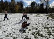 Nov. 15, 2025 training outside at the Beaconsfield Rec. center