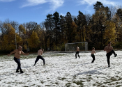 Nov. 15, 2025 training outside at the Beaconsfield Rec. center