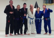 Third session done. Rolling for an hour with these beasts. 5 minute rounds, 1 minute rest between rounds. What an honour and privilege to roll with two black belts, a purple belt and two blue belts. Against the black belts, the song says it all - "killing me softly..." with their BJJ, the others take no survivors. So fortunate to be able to find such a school and such nice people. Palm Beach Gardens BJJ, Florida. Dec. 2018.