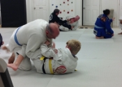 Fighting a young warrior. Dec. 2018. Palm beach Florida. Last class before heading home to Montreal.