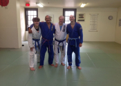 Marcelo Junior, George, Marc & Zen after our graduation ceremony. July 16, 2022. Arena BJJ.