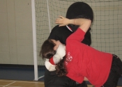 Robert taking girl down to the floor - Marie Clarac