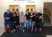 O'Sullivan College, April 13, 2023. A two hour women's self defence workshop with these great women. What a joy to work with people who want to learn how to realistically defend themselves when confronted with a violent situation. www.manoli.ca