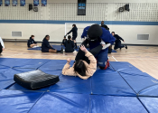 Marie Clarac 2024, 90 girls, 6 ‘hands-on’ simulation oriented self-defence classes working on standing and ground attacks. Good job to everyone who put their heart and soul into it. www.manoli.ca