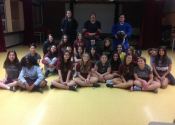 Collège Charlemagne teens "hands-on" self-defence course. These girls were awesome. High energy, determined to do whatever it takes to handle the violent confrontation. Bravo! November, 2022. www.manoli.ca