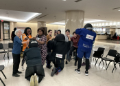 Alexis Nihon Plaza Shopping center, women’s self defence workshop, March 8, 2024. www.manoli.ca