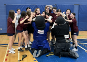 Royal West Academy, April 2026. Teens ‘hands-on’ self-defence workshop. Stand-up attack simulations.