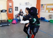 'Lunch & Learn' women's self defence workshop at École Marie-Anne. May, 2017