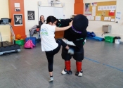 'Lunch & Learn' women's self defence workshop at École Marie-Anne. May, 2017