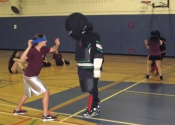 George blindfold Royal West Academy May 2014