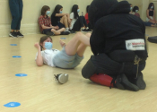 WE ARE BACK. Downtown Montreal, 'Hands-on' self-defence workshops for Secondary 1, 2 & 3 boys & girls. 65 participants attended our 3 NO 'Non-sense' personal safety workshops. June 21 & 22, 2021.