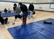 Marie Clarac 2024, 90 girls, 6 ‘hands-on’ simulation oriented self-defence classes working on standing and ground attacks. Good job to everyone who put their heart and soul into it. www.manoli.ca