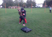 CLSC, Pointe Aux Trembles, 16 women are following our 7 week 'hands-on' women's self-defence program. Sessions are held outside, in the evening, in the park. Empowerment, Attitude and realistic options in doing 'WHATEVER IT TAKES' to get out of a violent confrontation. Sept. 2021.