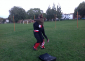 CLSC, Pointe Aux Trembles, 16 women are following our 7 week 'hands-on' women's self-defence program. Sessions are held outside, in the evening, in the park. Empowerment, Attitude and realistic options in doing 'WHATEVER IT TAKES' to get out of a violent confrontation. Sept. 2021.