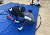 Marie Clarac 2024, 90 girls, 6 ‘hands-on’ simulation oriented self-defence classes working on standing and ground attacks. Good job to everyone who put their heart and soul into it. www.manoli.ca