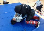 Marie Clarac, January to April 2022. Thirty six 'hands-on' attack simulation oriented self-defence classes given to 155 secondary 4 and 5 girls. What an experience these girls are living. No holds barred scenarios implicating someone they know, someone they don't know, sexual harassment, confined spaces...Empowerment at its finest, giving these girls realistic options when confronted. www.manoli.ca
