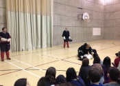 Students were also shown what to do on the ground. Villa Maria  Feb 6, 2015