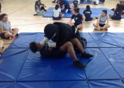 Marie Clarac Girls high school, March 2018. Hands-on Self-defence course. Ground attacks. Empowerment through scenario based training. Manoli.ca