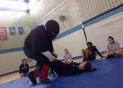 Marie Clarac Girls high school, March 2018. Hands-on Self-defence course. Ground attacks. Empowerment through scenario based training. Manoli.ca