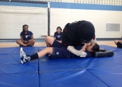 Marie Clarac Girls high school, March 2018. Hands-on Self-defence course. Ground attacks. Empowerment through scenario based training. Manoli.ca